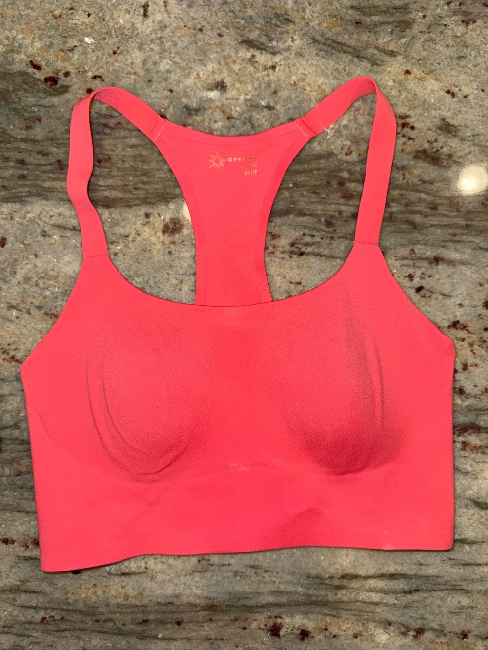 aerie offline Seamless Racerback Sports Bra - Coral